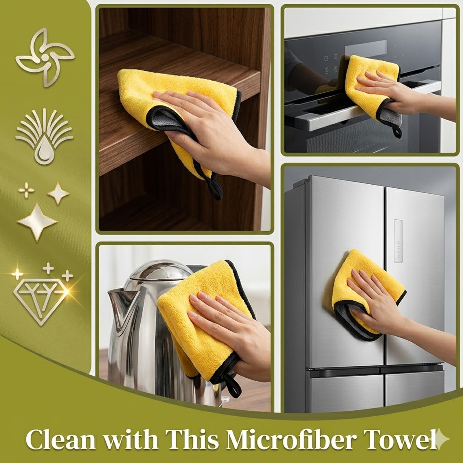 2/10/50 Pack Microfiber Cleaning Towels For Car Wash Drying Detailing