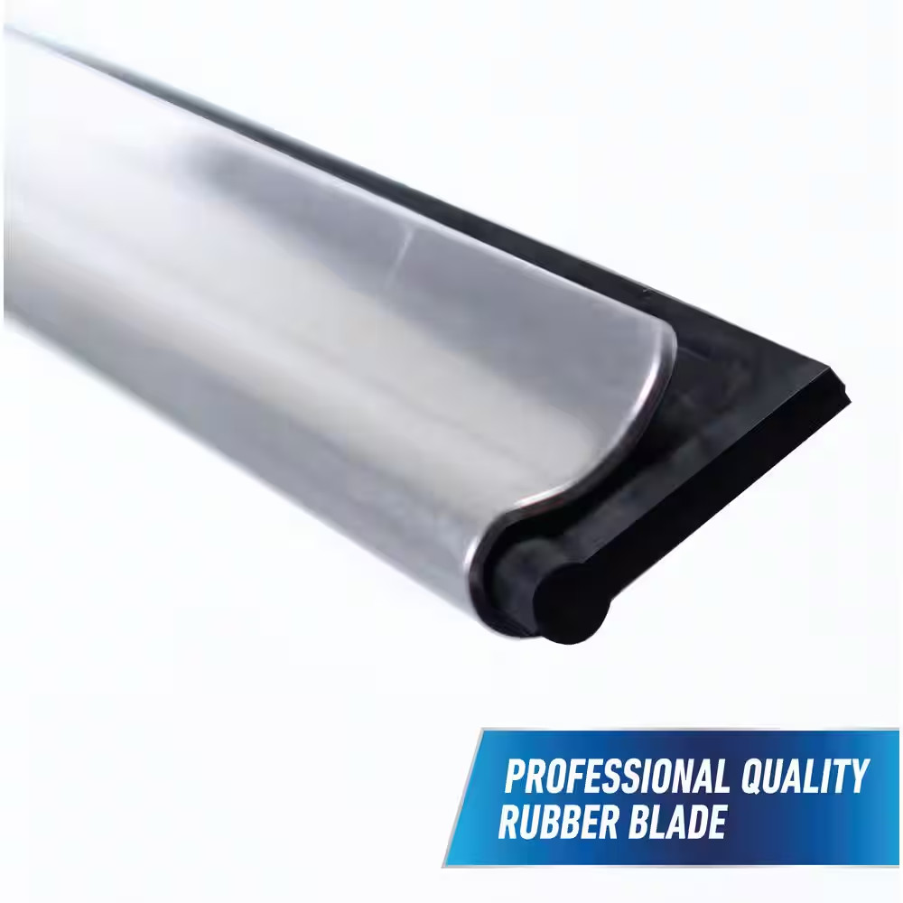 14 In. 2-In-1 Window Cleaner Squeegee & Scrubber Combi