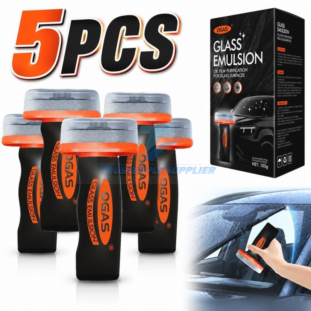 5PCS Glass Guard & Emulsion Cleaner – Oil Film Remover Lotion for Glass Surfac