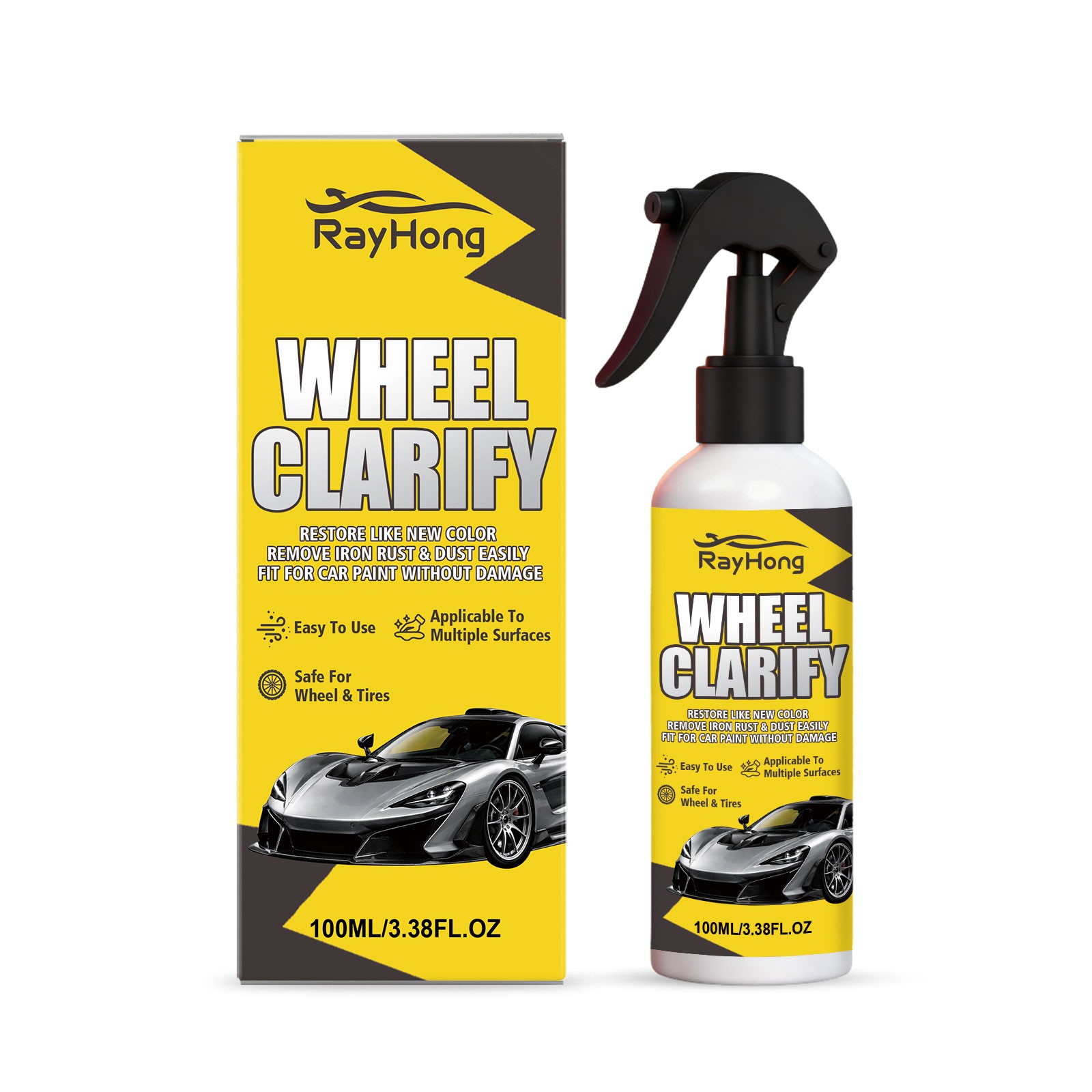 1~5PCS Automotive Rust Remover Spray, Wheel Clarify, Anti-Rust Lubricant Spray