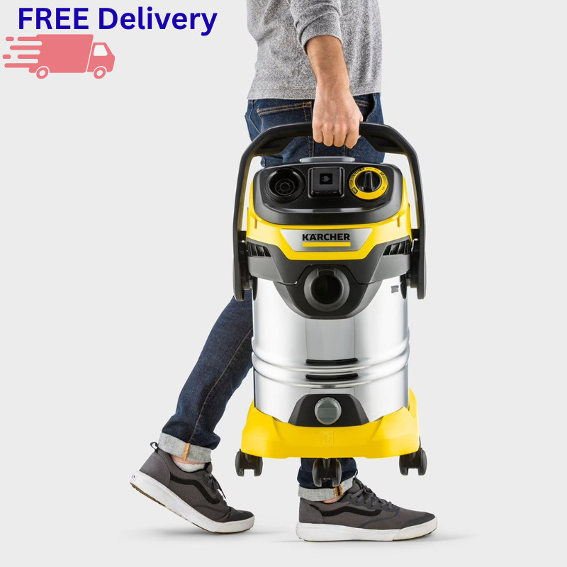 Karcher WD 6 P S 8 Gallon Wet Dry Vacuum Cleaner Blower 1300W Steel Tank New