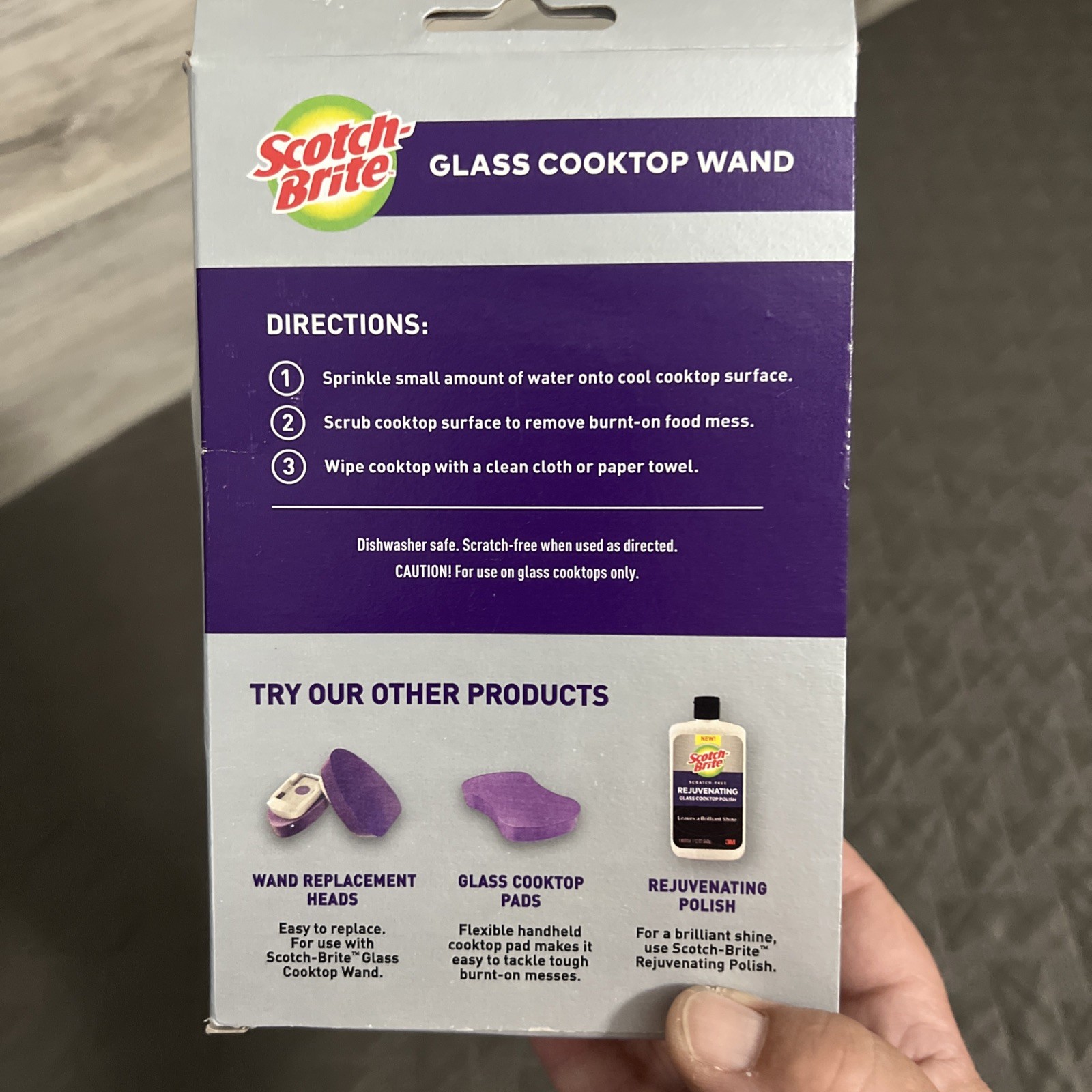 Scotch-Brite Scratch free Glass Cooktop wand with replacement heads.