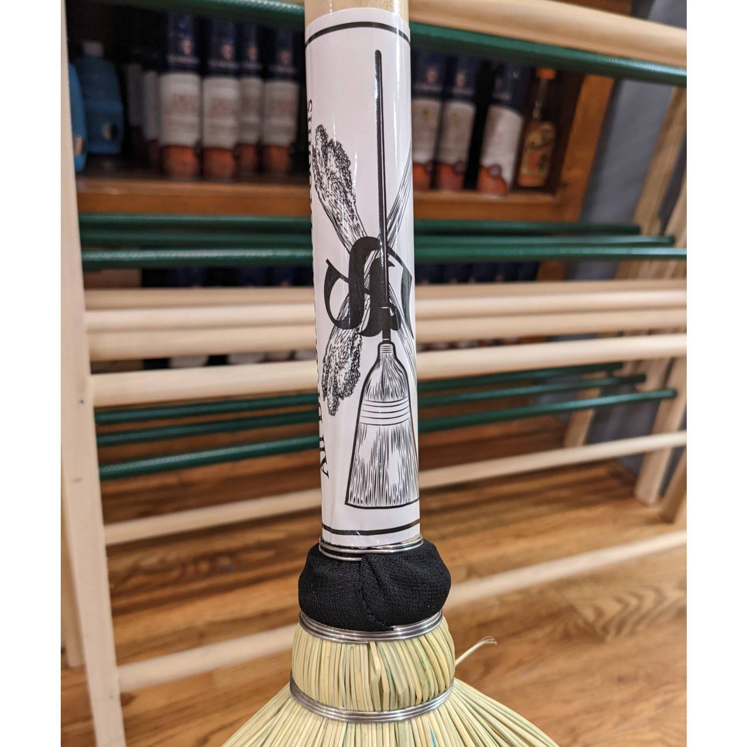 Lehman’s Amish-Made Barn Broom – Large Authentic Corn Straw, Wood Handle, 57 in