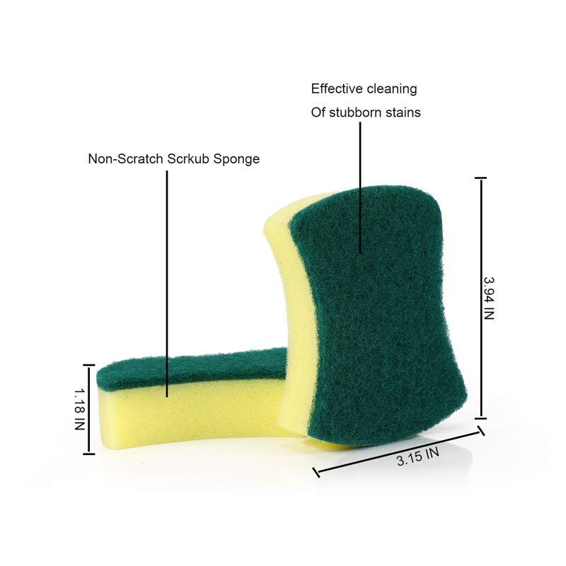 6~72Pack Scrub Scrubbing Sponges Kitchen Cleaning Non-Scratch Stove Dish Sponge