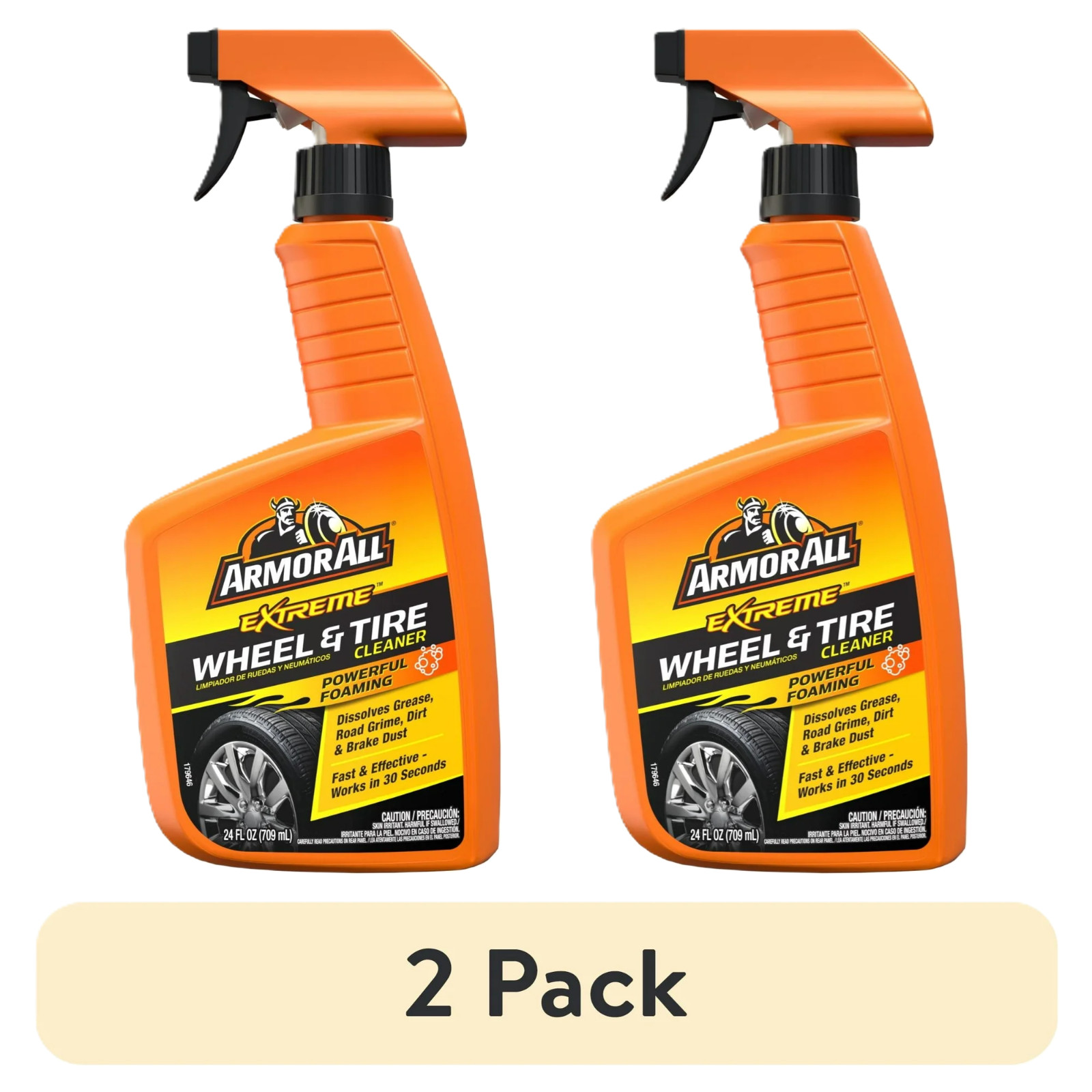 (2 pack) Armor All Extreme Wheel Cleaner and Tire Cleaner Spray, 24 fl oz