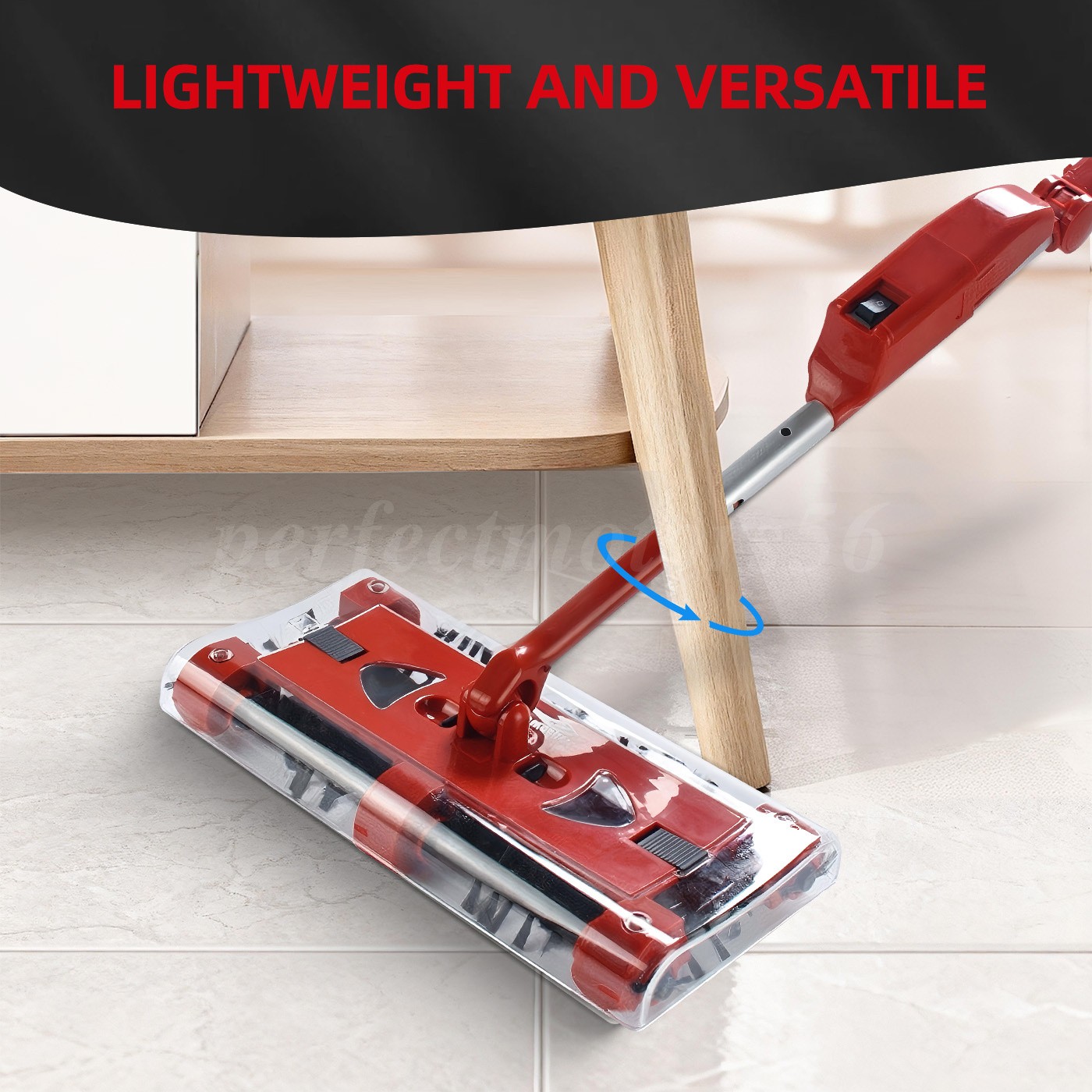 Cordless Vacuum Cleaner Foldable Sweeping Machine Household 360° Portable 45in