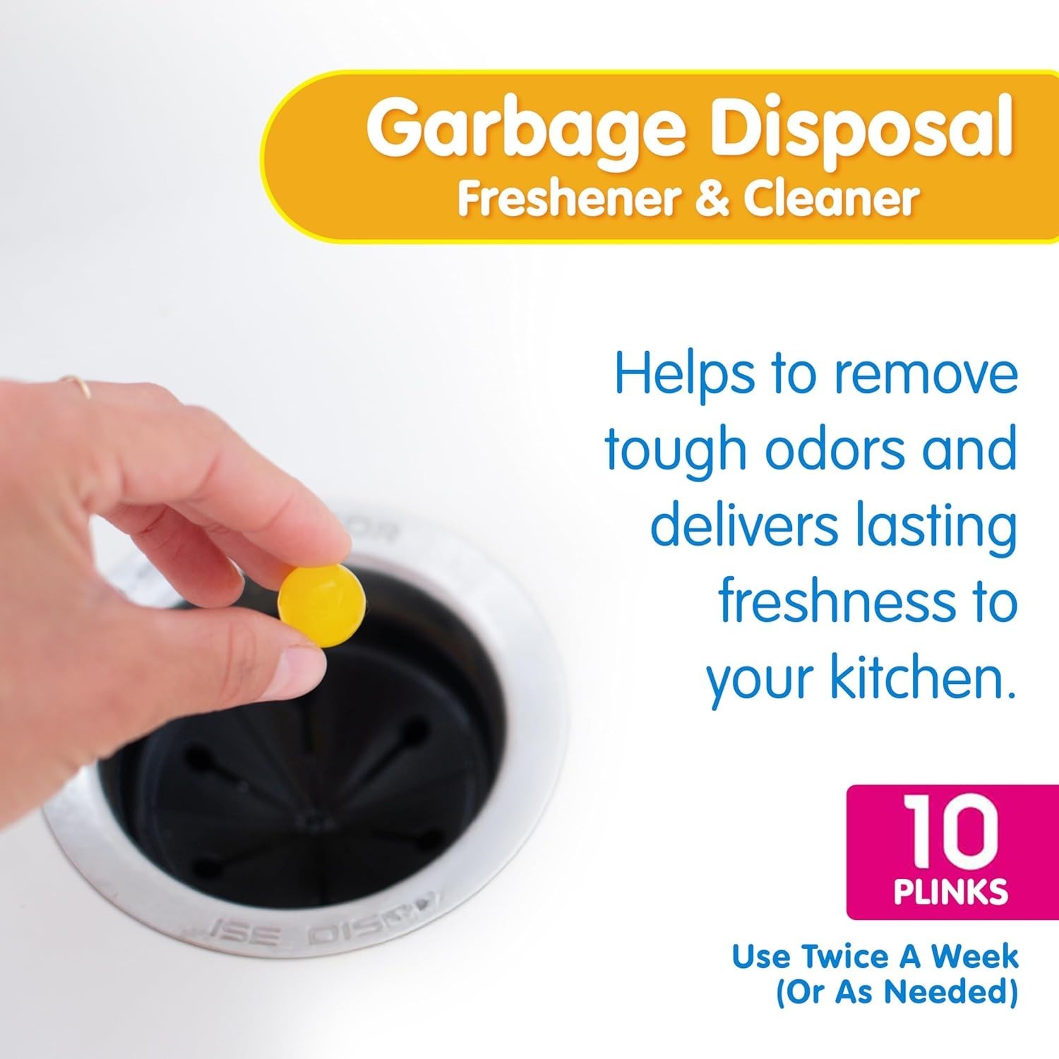 Plink Garbage Disposal Cleaner Fresh Lemon Scent, 10 pack
