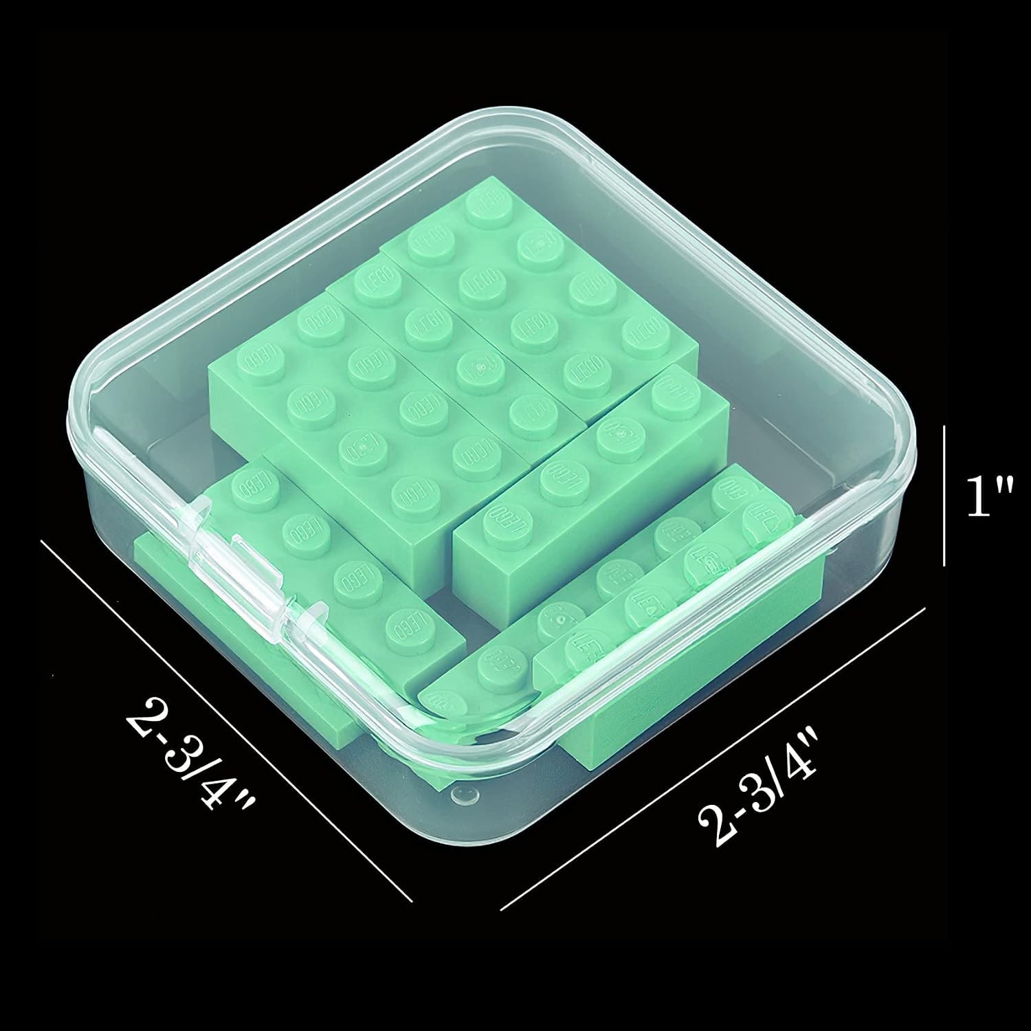 36 Pack 2.75″x1″ Clear Plastic Storage Containers w/ Hinged Lid – Bead Storage