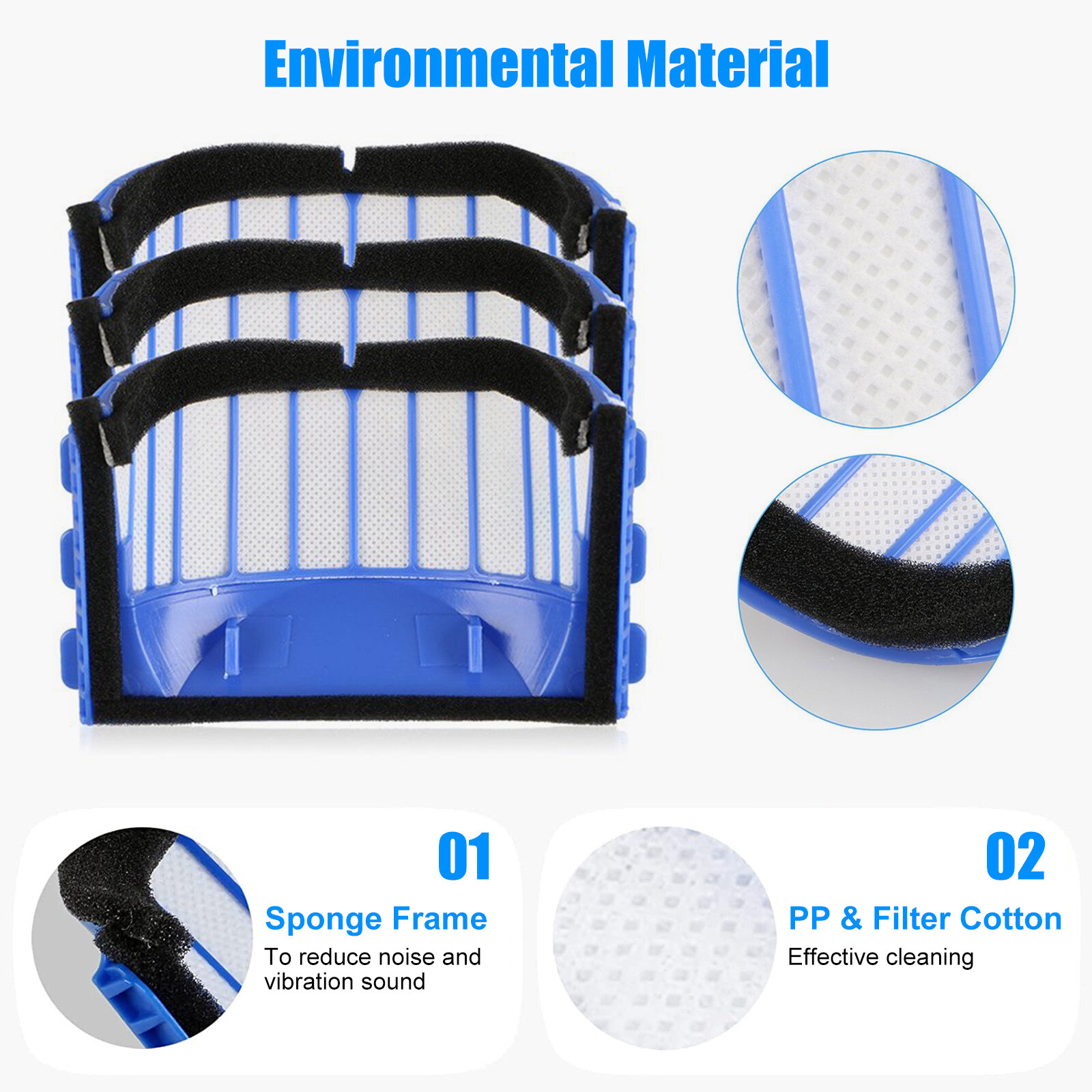 Replacement Part Kit For iRobot Roomba 600 Series Vacuum Filter Brush Cleaner
