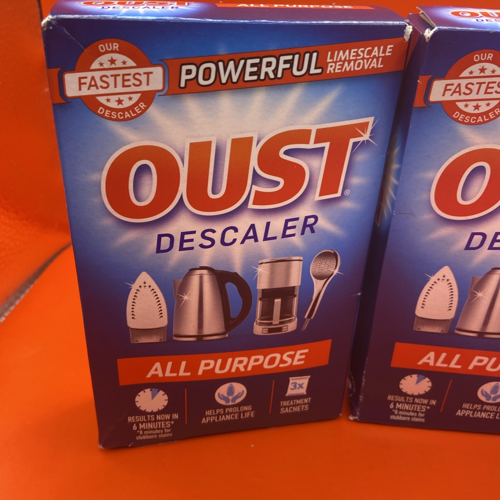 3x OUST All Purpose Descaler Kettle Iron Limescale Remover Cleaner De-Scaler 3pk