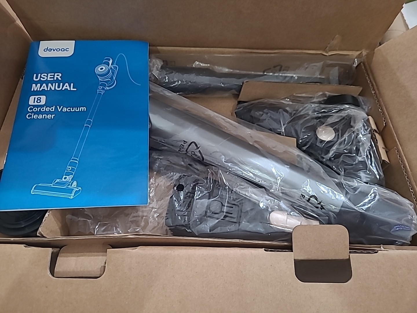 DEVOAC Corded Stick Vacuum, 34KPa Powerful Suction & 600W Motor