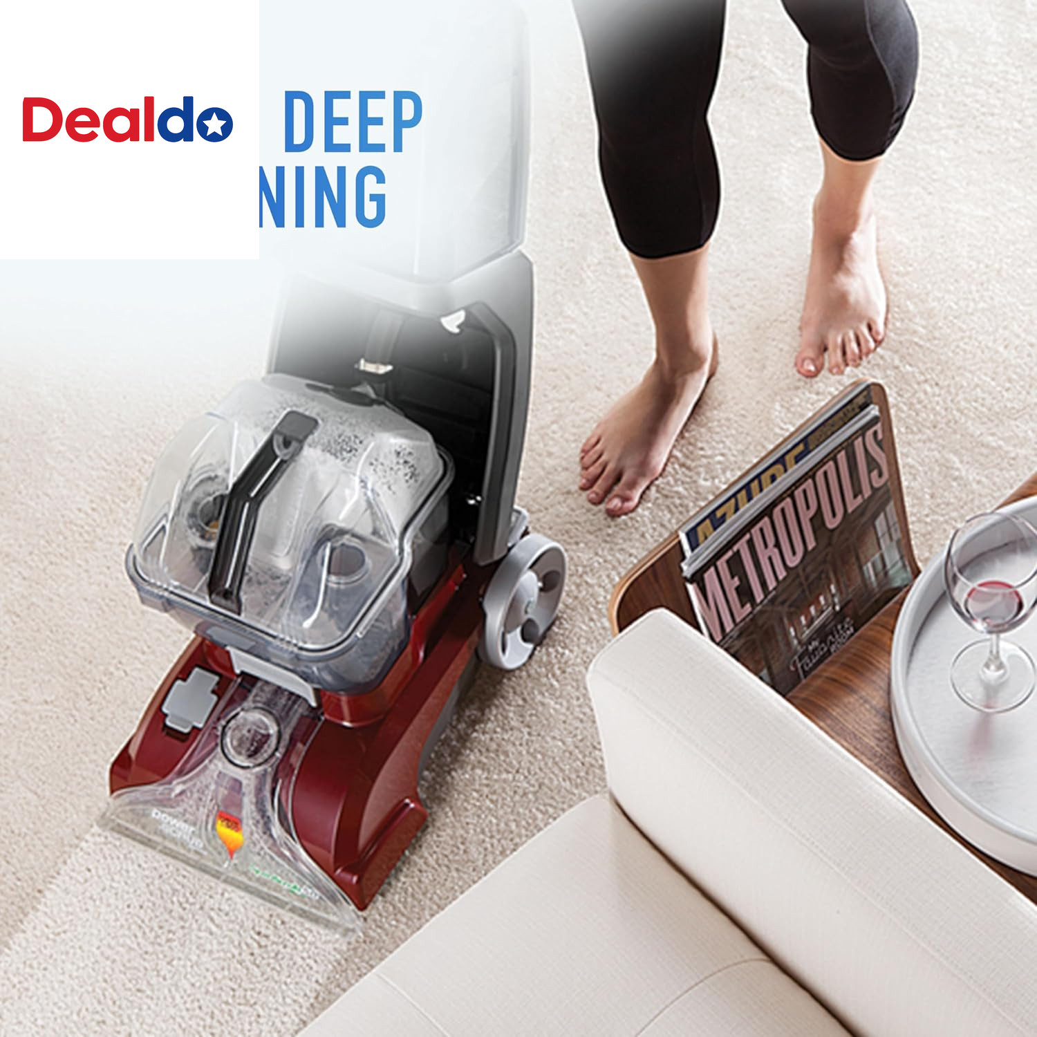 Powerscrub Deluxe Carpet Cleaner Machine for Carpet and Upholstery, Deep Cleanin