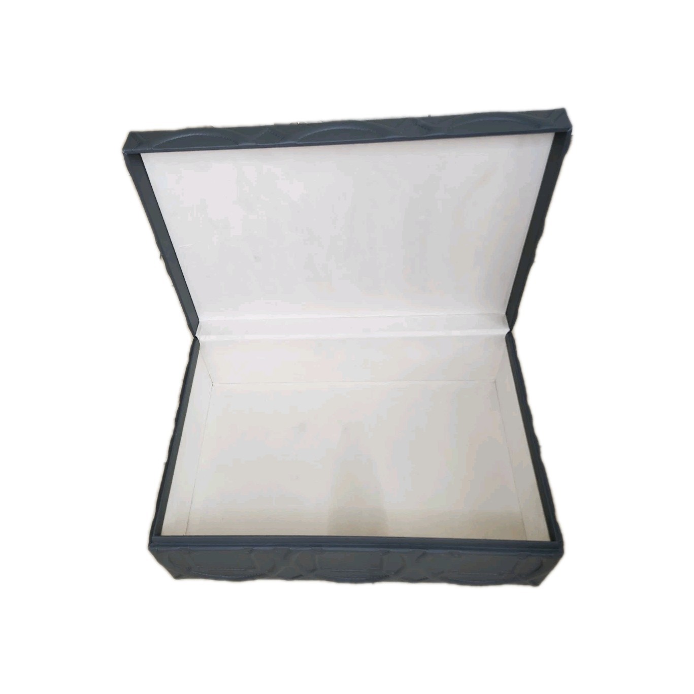 Global Views Large Gray Storage Box for Shoes, Clothing – 19.5″ x 13.5″ x 6.75″