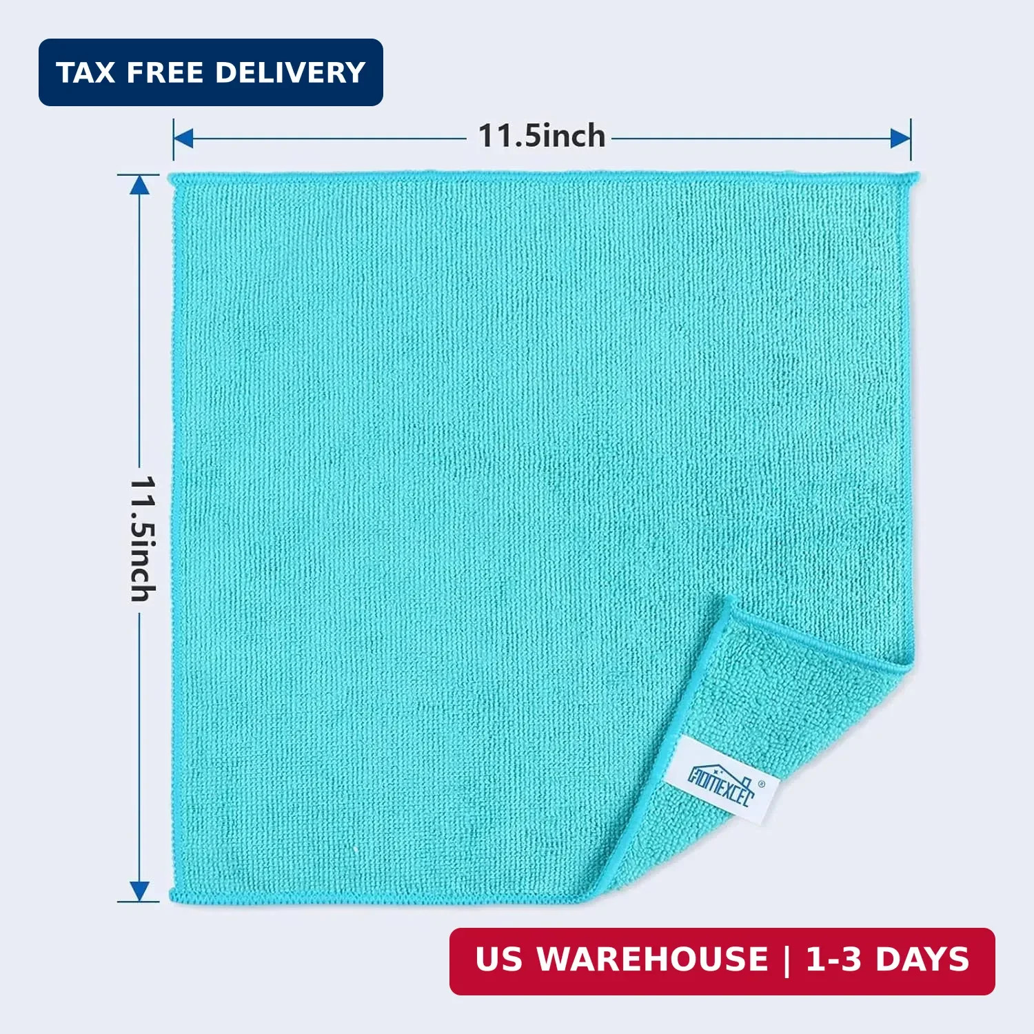 HOMEXCEL 12PK Microfiber Cleaning Cloth, Cleaning Rag for Home, 11.5×11.5in | Re