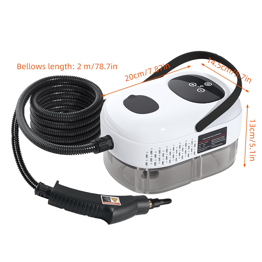 Fast Heating Handheld Steam Cleaner – 15-in-1 High Pressure for Home & Car