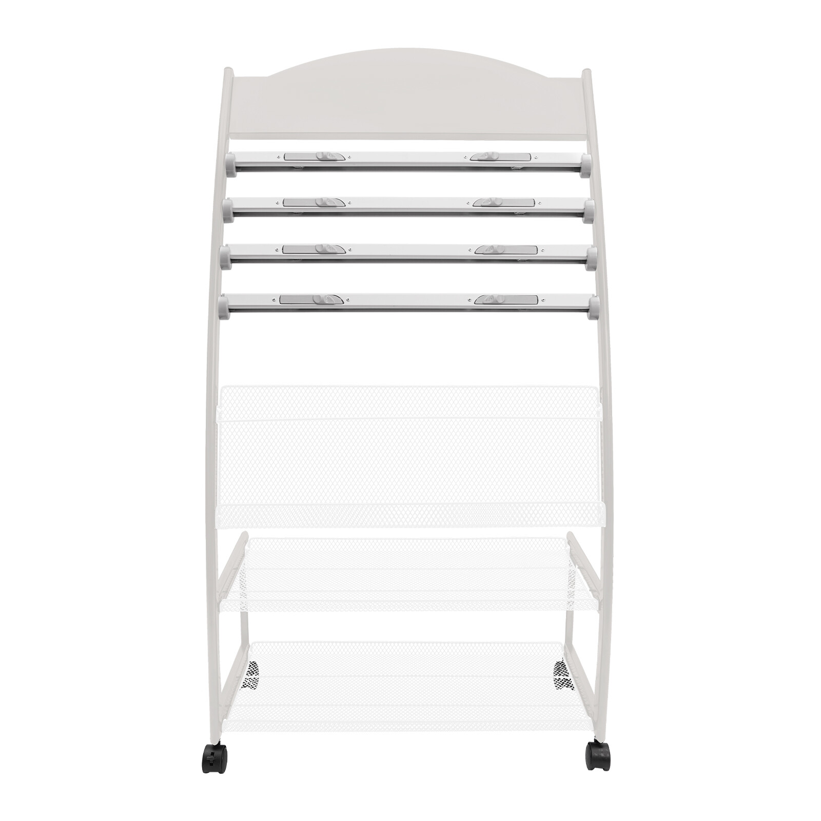 Round Head Aluminum Magazine Display Stand Magazine Rack Brochure Display Stand