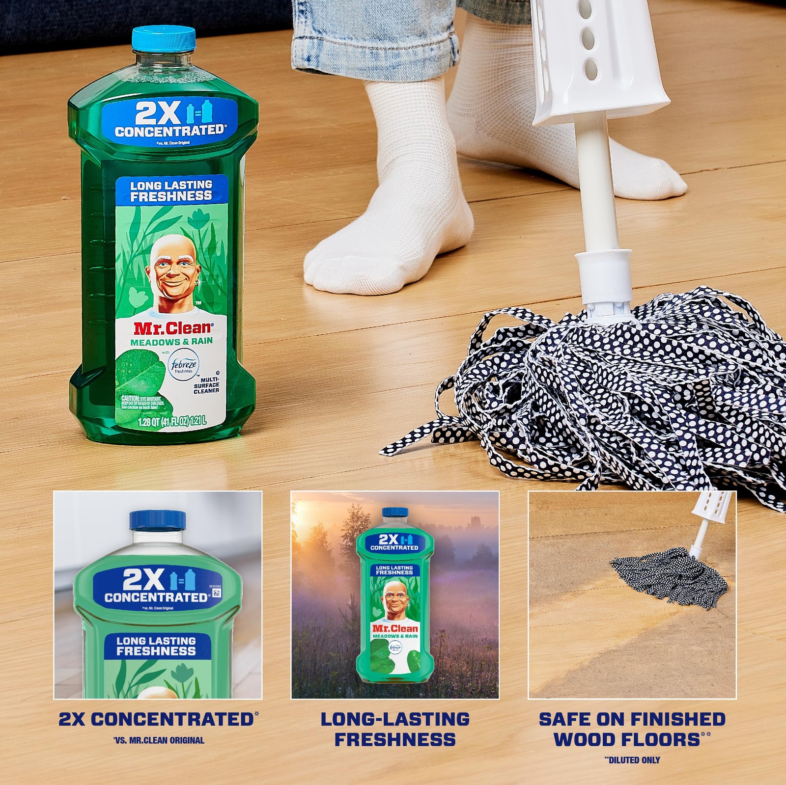 Mr. Clean All Purpose Cleaner, Floor Cleaner for Mopping 41 Fl Oz (Pack of 1)