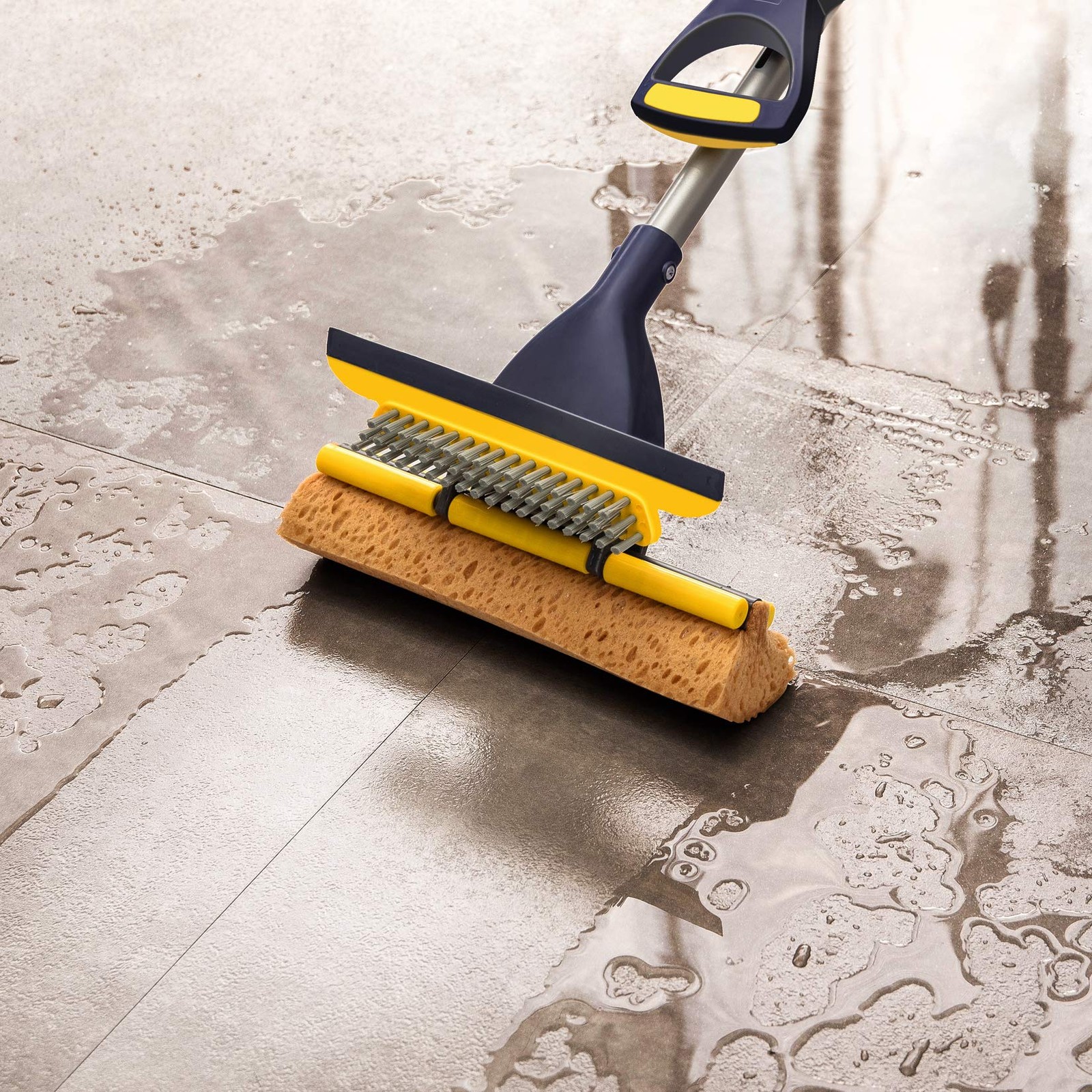 Yocada Sponge Mop Home Commercial Use Tile Floor Bathroom Garage Cleaning wit…