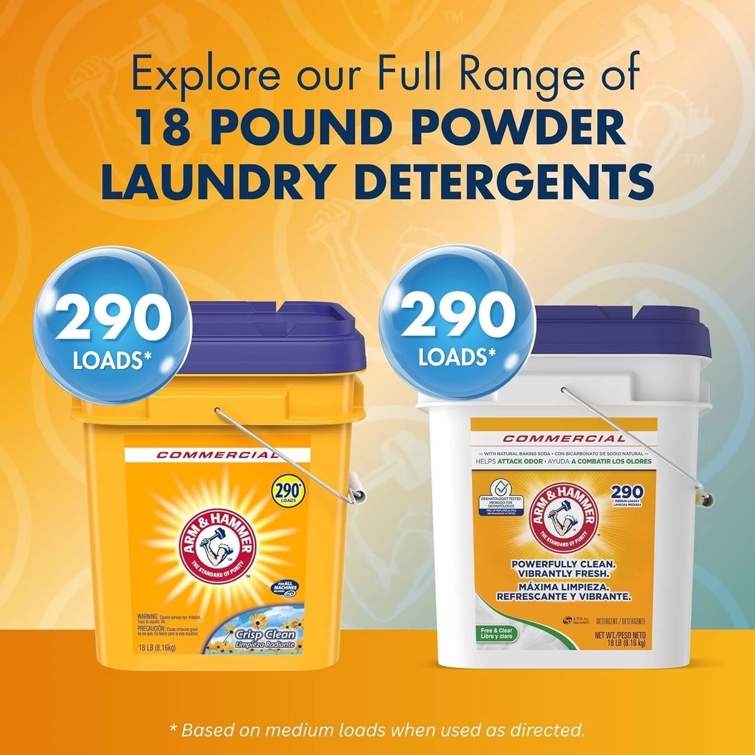 Professional Biodegradable Powder Laundry Detergent – 18lb Pail for 290 Loads