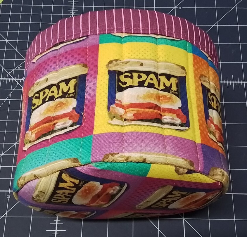 Michael Miller Retro SPAM Can Canned Meat Pop Art Neon Quilted Storage Basket
