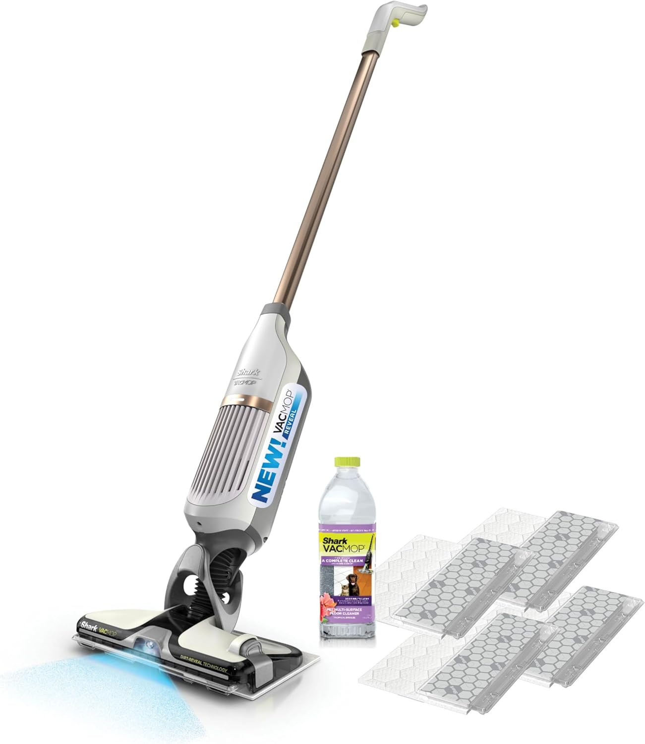 Shark VACMOP Reveal Cordless Hard Floor Cleaner, Vacuum & Spray Mop, Powerful Su