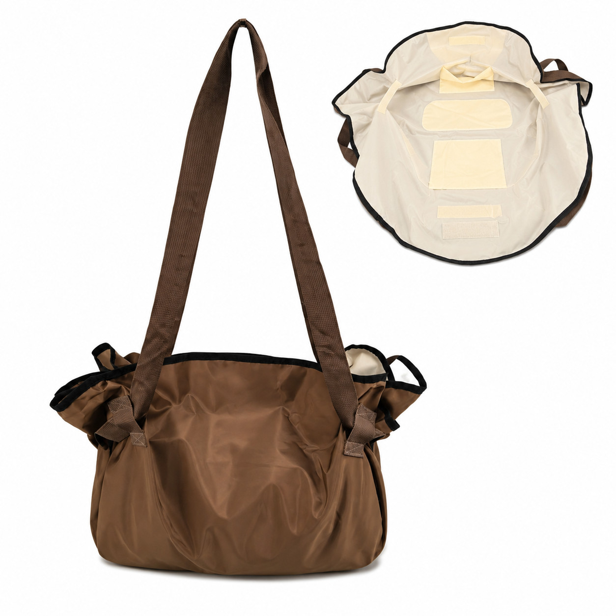 2-in-1 Expandable Tote Bag Camping Picnic Grocery Beach Gym Shoulder Carryall