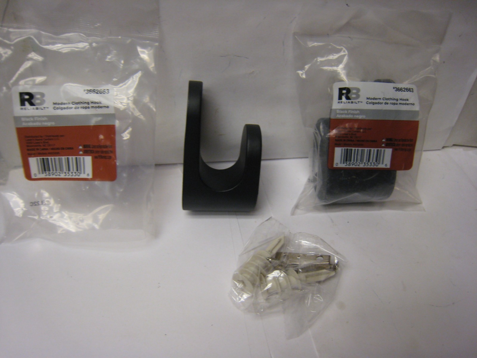 Lot of 2 yes 2 Reliabilt #3662663 Clothing Hooks . Heavy Duty