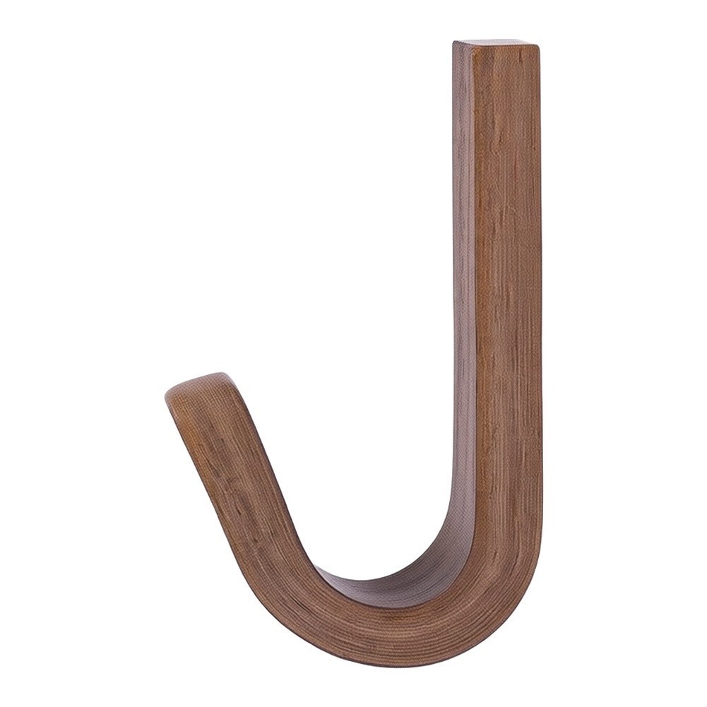 Walnut Wood Wall Hooks Easy Install No Tools 3.5 cm by 6.5 cm Dimensions