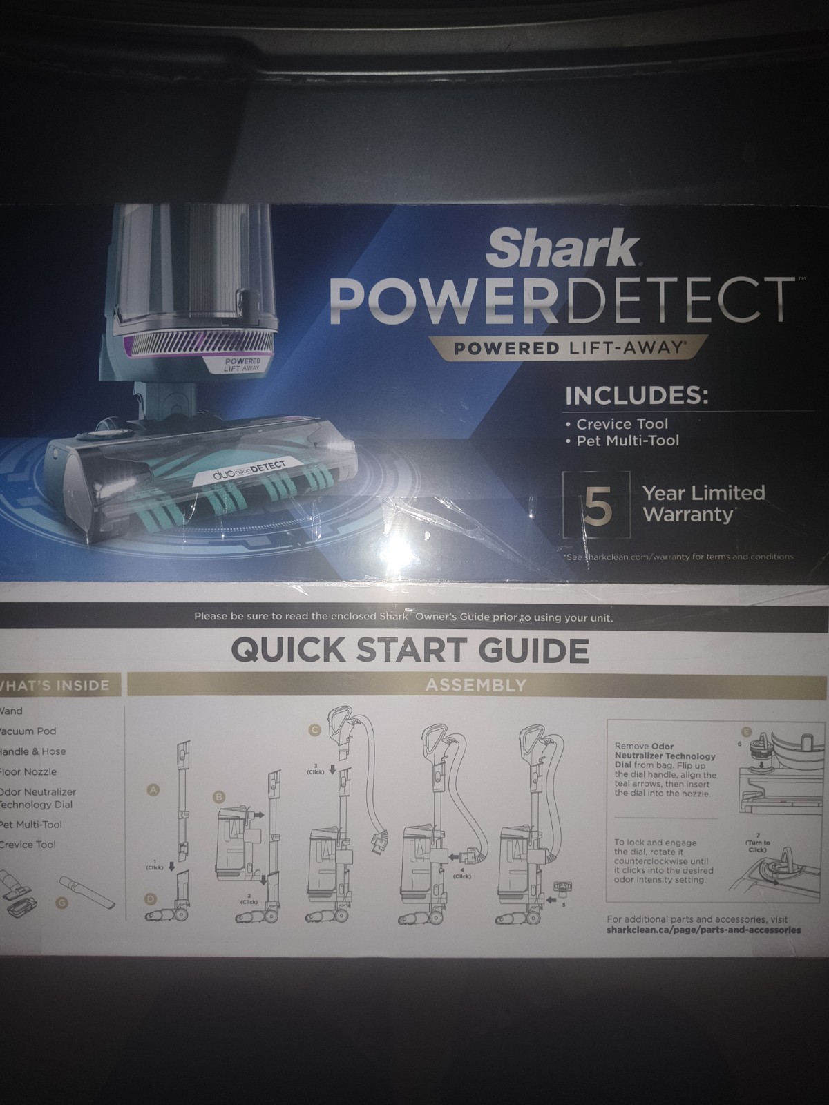 Shark PowerDetect Powered Lift-Away Bagless Upright Vacuum Purple/Blue Tools