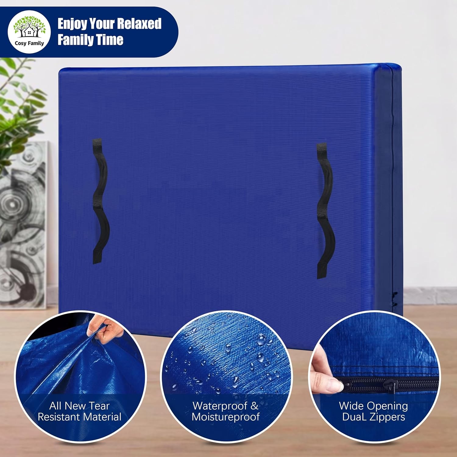 Family Mattress Bags for Moving with 8 Handles – 170GSM Extra-Thick