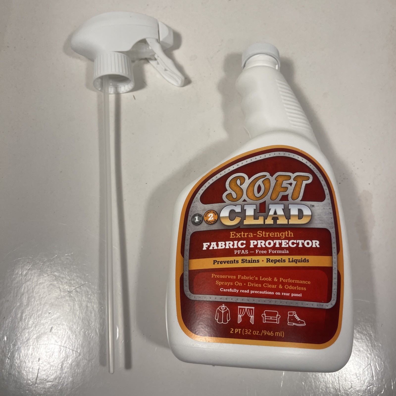 12b) SOFT CLAD Extra Strength Fabric Protector 32oz PFAS-Free Formula NEW