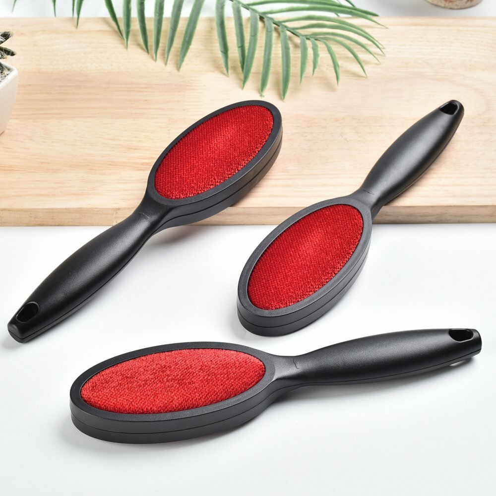 1Piece 9.9 In Velvet Double Sided Fluff Pet Hair Upholstery Clothes Lint Brush