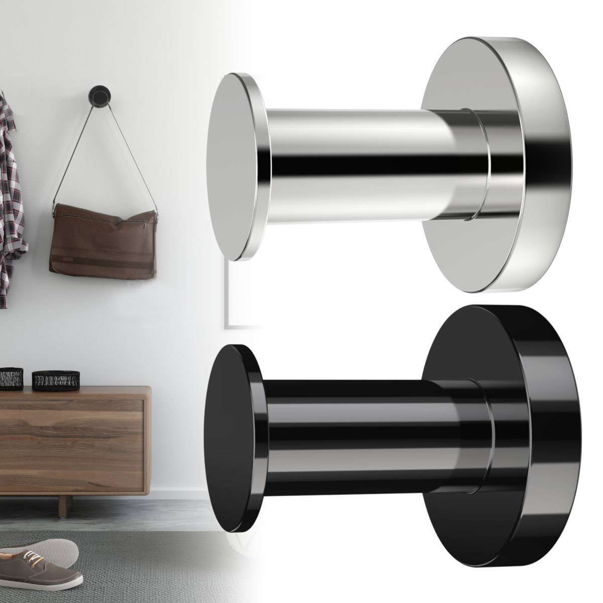1-2 Pcs Strong Magnetic Hooks for Hanging Coats and Bags100Lbs Magnet Hook Heavy