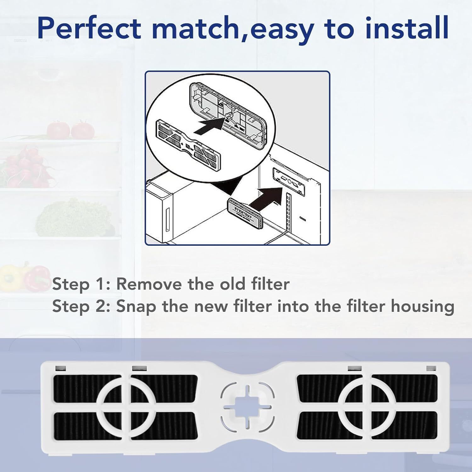 4Pack Refrigerator Air Filter for Frigidaire GRFS2853AF FRGPAAF2 PureAir AF-2 US