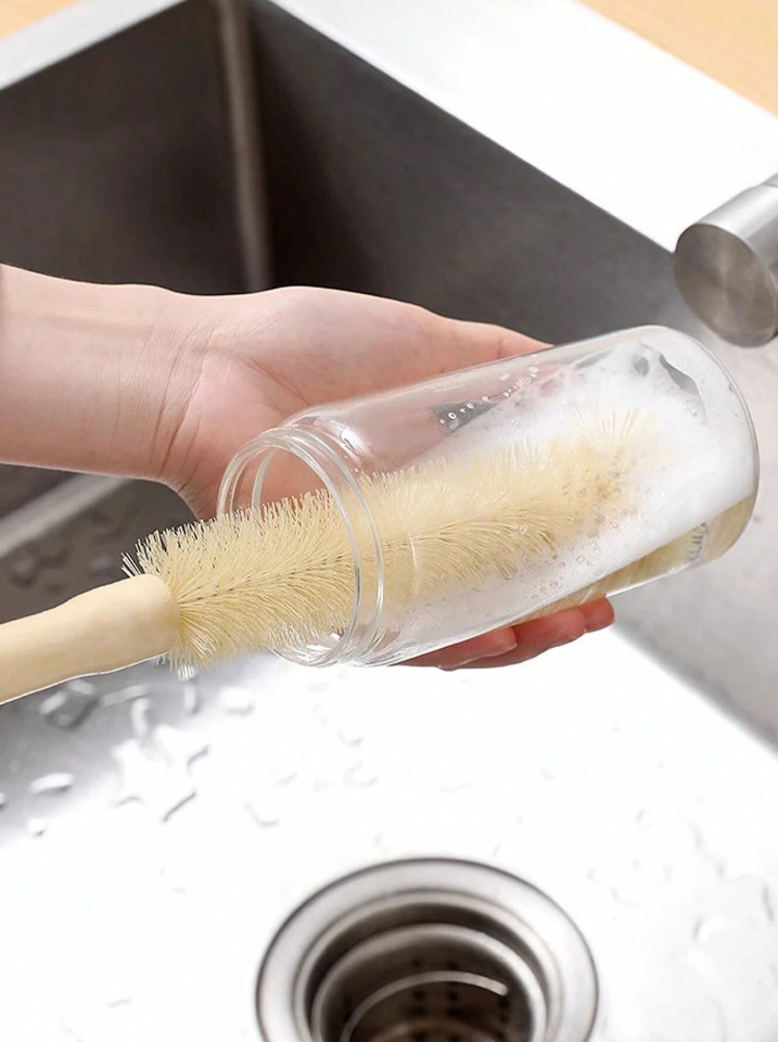 Wooden Handle Nylon Cup Cleaning Brush, Kitchen & Dining, Durable & Ergonomic