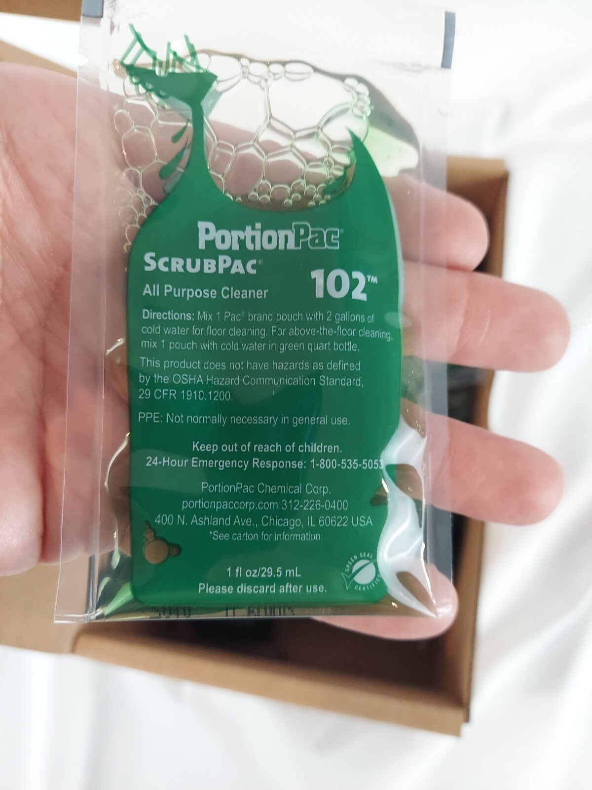 Portion Pac 102 Box Of 132 1oz Units!!Cleaner Makes 1 Gallon Per 1 oz. Packet