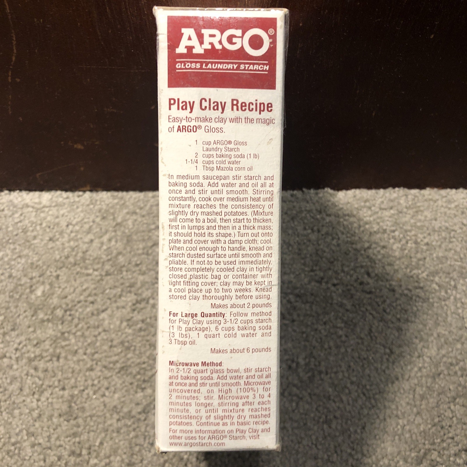 Exp 04/2013 – ARGO Gloss Laundry Starch Red, Removes Greasy Spots 16oz