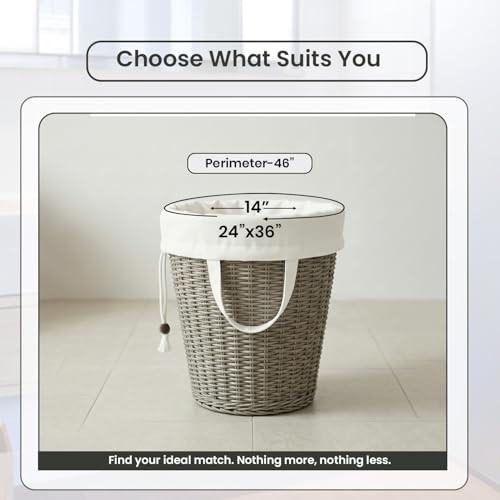 Extra Large White Cotton Blend Laundry Bag with Handle – 24″x36″