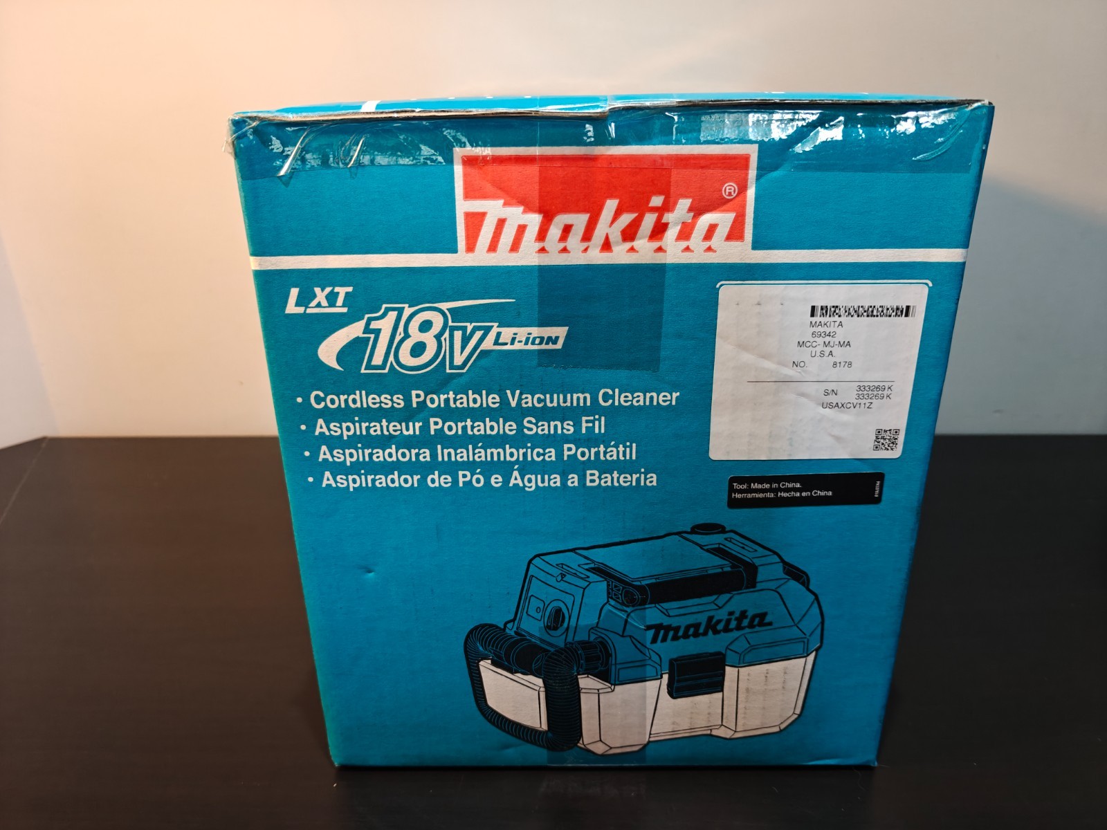 MAKITA XCV11Z 18V LXT LI-ION HEPA DUST EXTRACTOR/VACUUM . ( TOOL ONLY) BRAND NEW