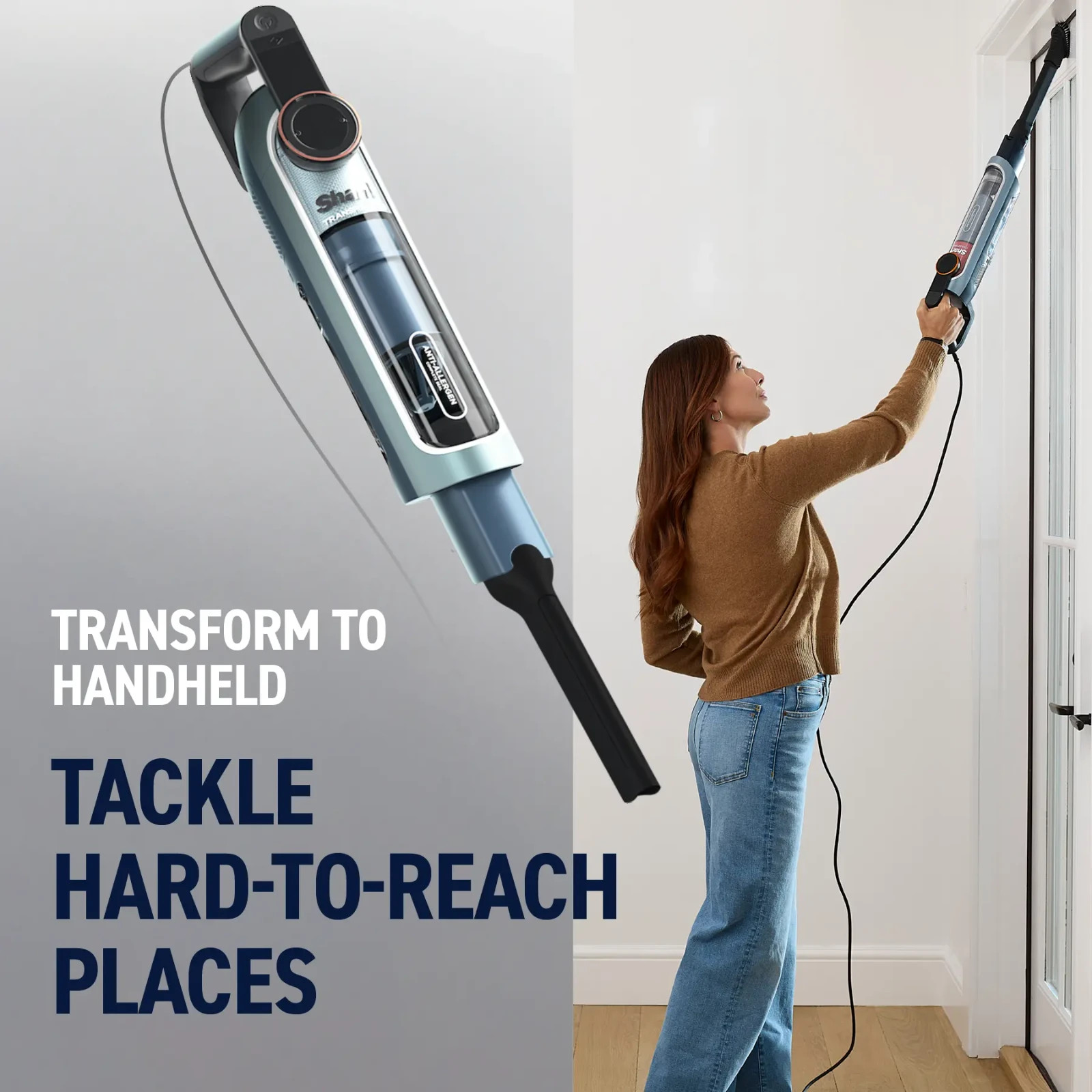 Shark PowerDetect Transformer Upright Stick Vacuum LX5000 V5 – Dark Sage Green