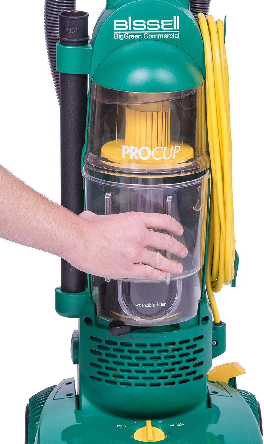 BISSELL Biggreen Pro Cup Bagless Upright Vacuum with Tools – 13.5″ Wide