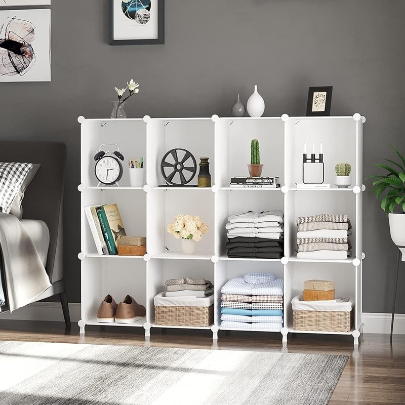 12-Cube Storage Organizer Multi-Purpose Easy Assembly Space Saving Solution New