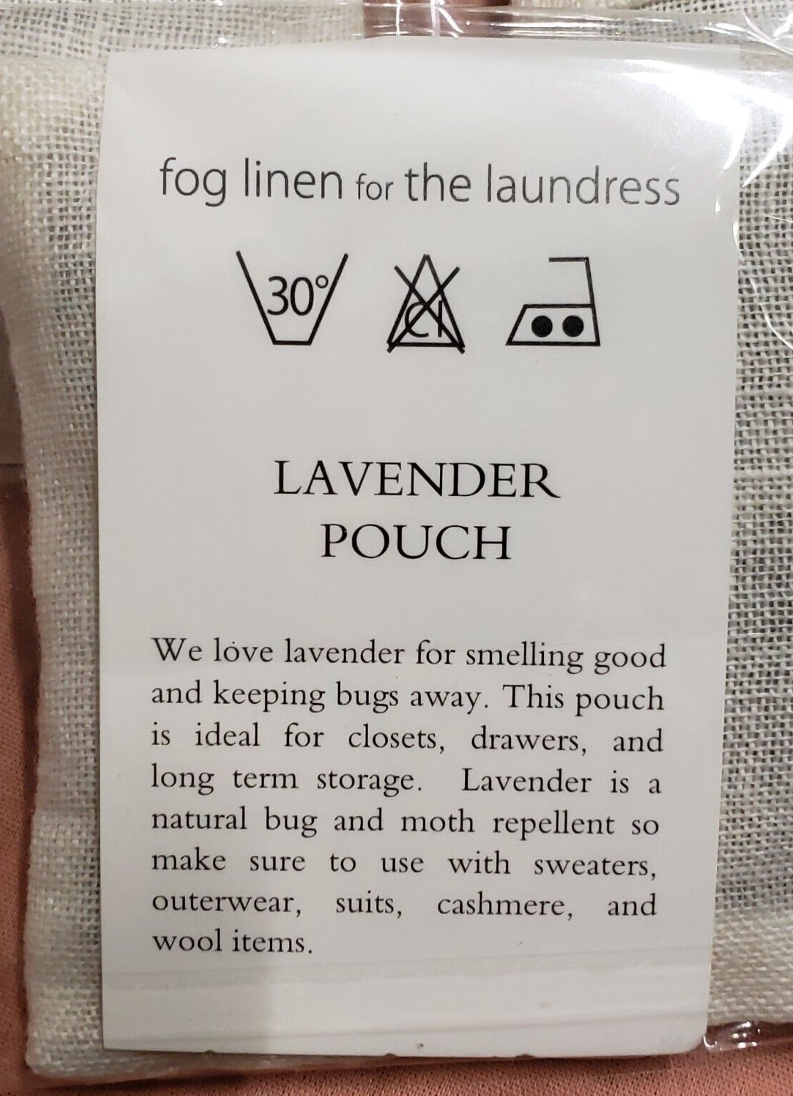 Qty 4 – The Laundress New York by Fog Linen – LAVENDER POUCH – NEW AS PICTURED
