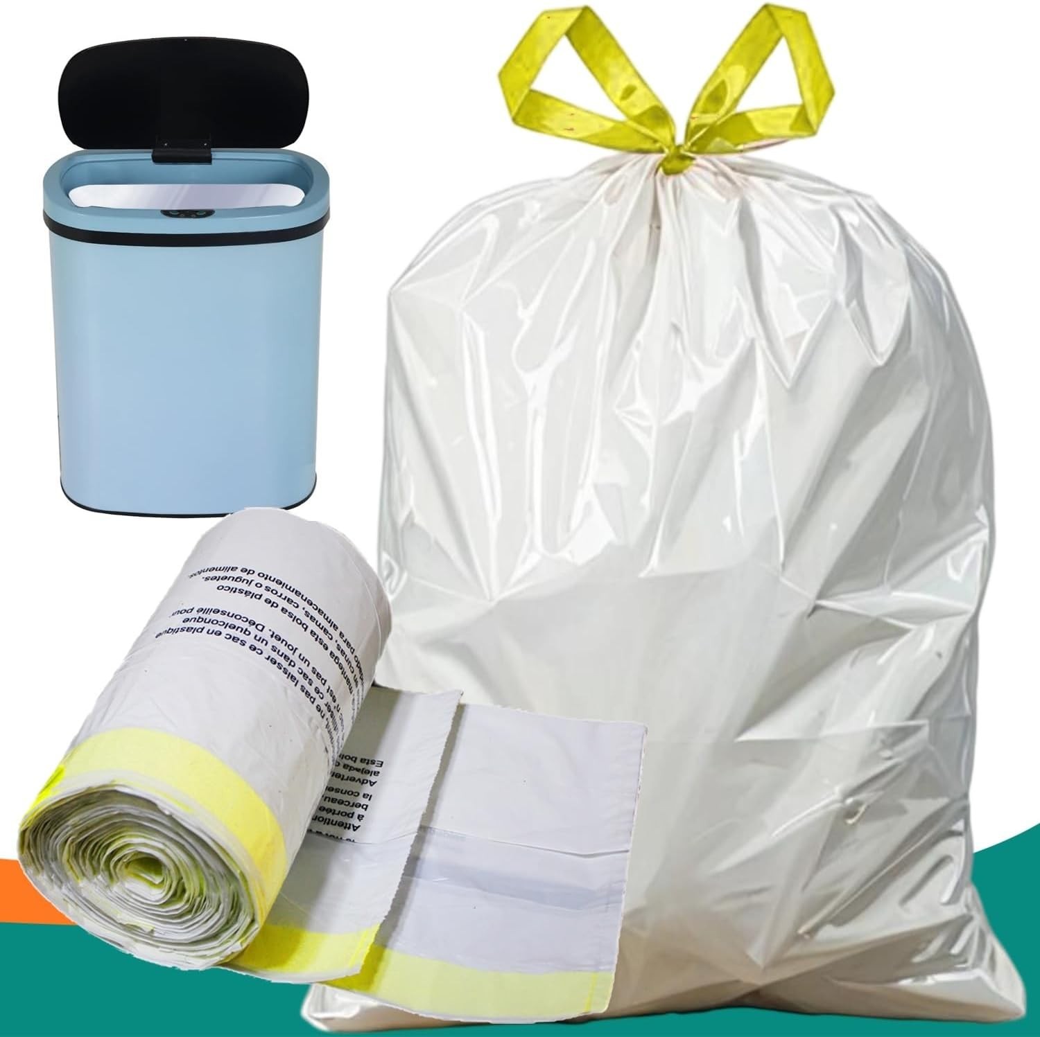 Large Trash Bags, Big Tall Heavy Duty 21 Gallon Drawstring Trash Bags 1.0 MIL 30