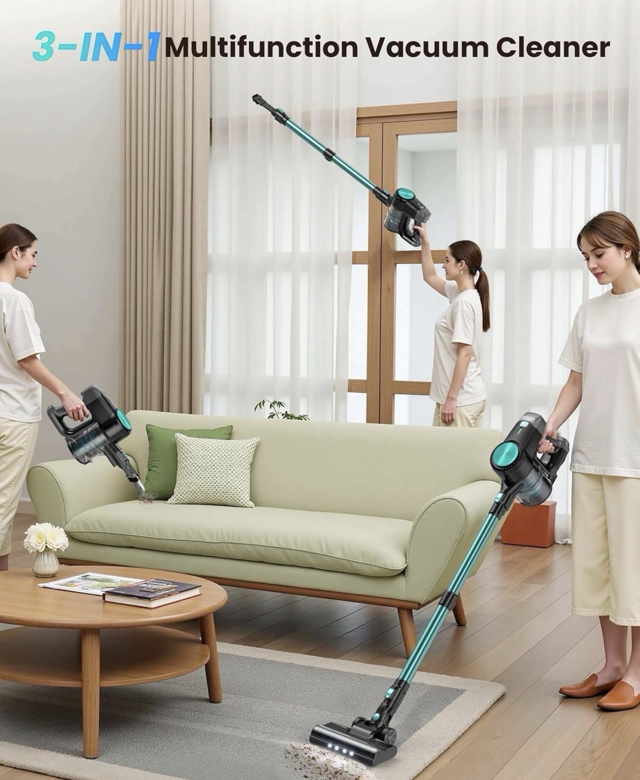 N3T Cordless Vacuum Cleaner,Wireless Stick Vacuum with 40mins. NOB