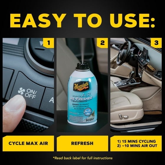 Meguiar’s G16402 Whole Car Air Re-Fresher,Odor Eliminator Mist New Car Scent 2oz