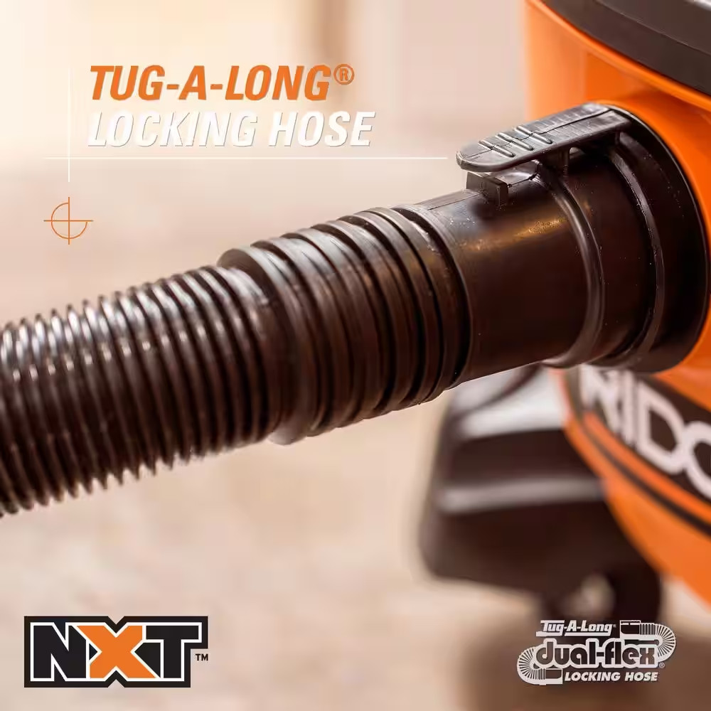 Tug-A-Long Locking Vacuum Hose for RIDGID Wet/Dry Shop Vacuums 1-7/8 in.x14 ft.