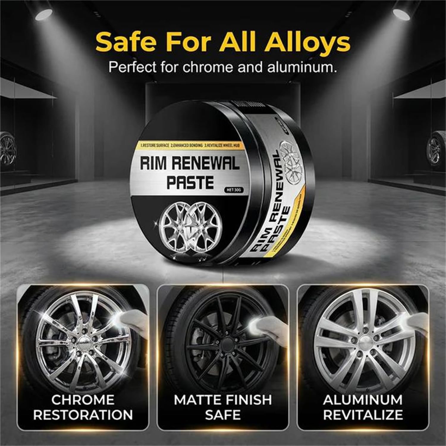 1~3x Multi-Purpose Rim Renewal Paste Wheel Care & Restoration Paste 30/50g