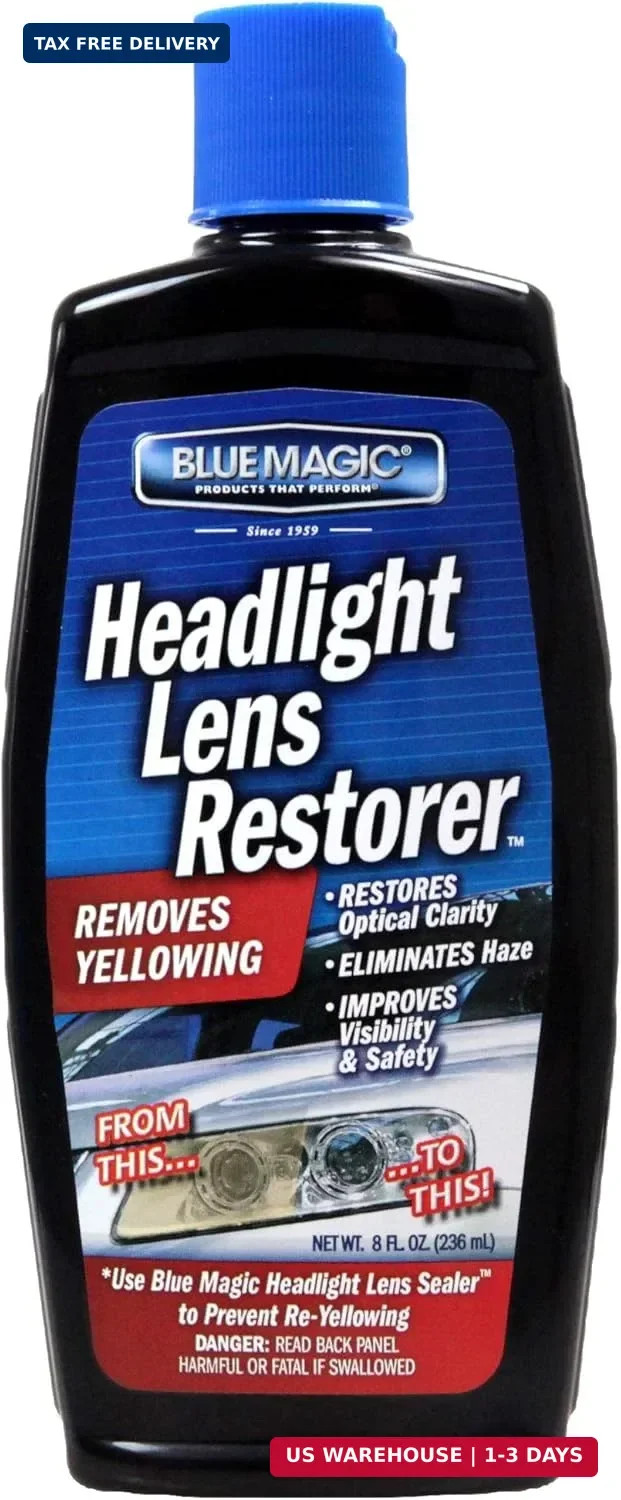 Blue Magic 725CD-06 Headlight Lens Restorer – 8 oz.