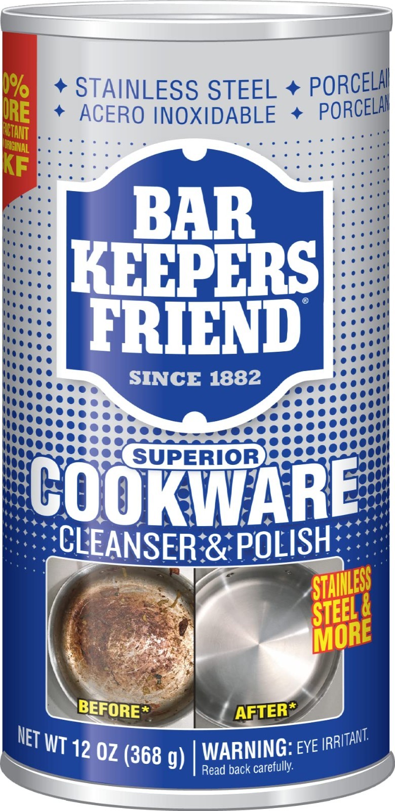 Bar Keepers Friend Cookware Cleanser and Polish Powder – 12oz Ultra Clean
